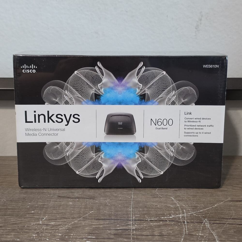 Cisco Lynksys WES610N Dual Band Wireless-N Universaly Media Connector Black